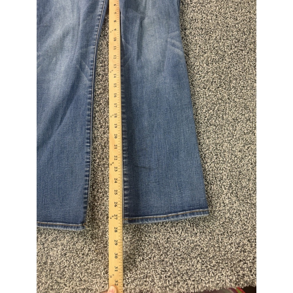 Vintage Y2K American Eagle Kick Boot Jeans Women's Size 12 Blue Baggy - Picture 11 of 12